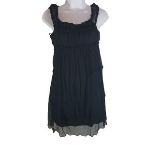Vtg Y2k Fairy Leon Max limited edition black silk whimsigoth dress